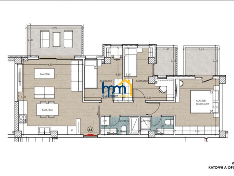 (for sale) Residential Apartment || Thessaloniki Suburbs / Thermi - 95.0sq.m, 2 B/R,250.000€