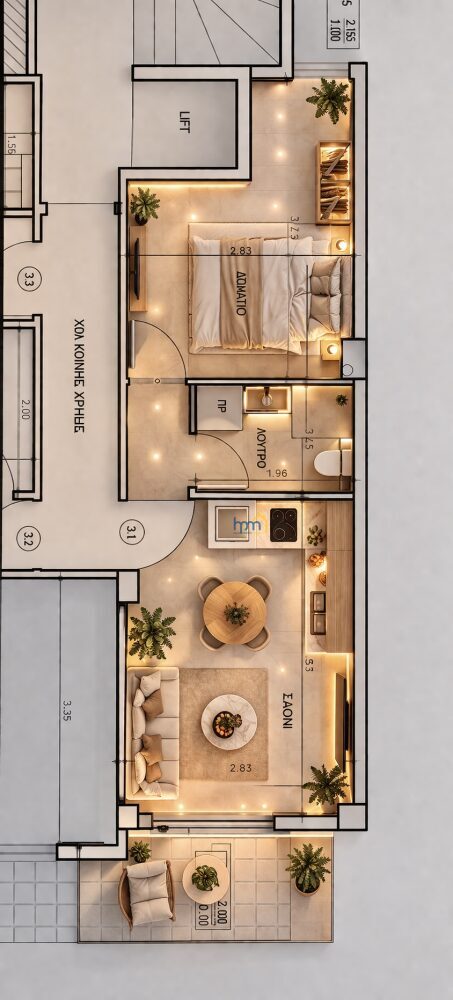 (προς πώληση) Κατοικία Γκαρσονιέρα || Θεσσαλονίκη - Κέντρο / Βούλγαρη - Ντεπώ - Μαρτίου - 35.0τ.μ., 1 Δ/Υ,140.000€