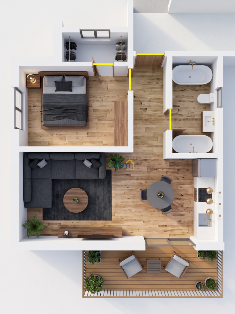 (for sale) Residential Studio || Thessaloniki Center / Analipsi - Mpotsari - Nea Paralia - 37.0sq.m, 1 B/R,120.000€