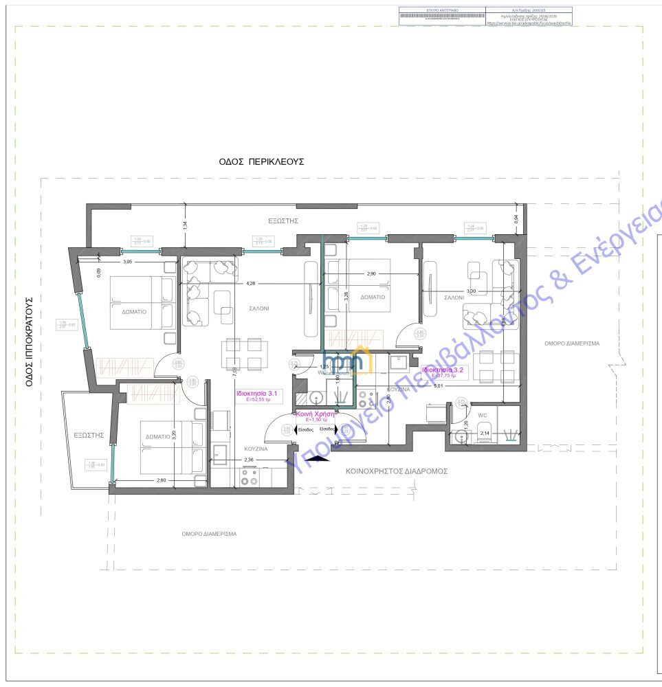 (for sale) Residential Apartment || Thessaloniki Suburbs / Kalamaria - 65.0sq.m, 2 B/R,200.000€