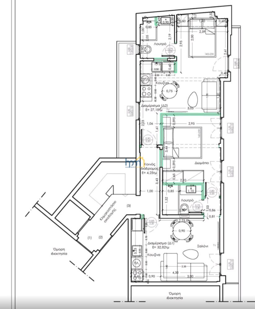 (for sale) Residential Studio || Thessaloniki Center / Toumpa - 35.0sq.m, 1 B/R,109.000€