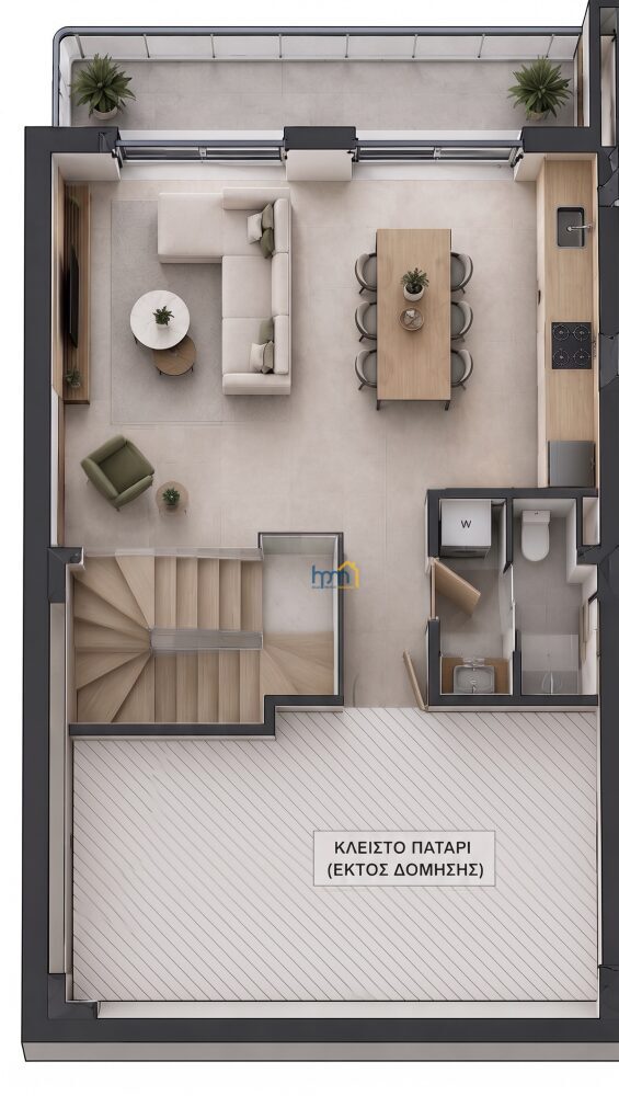 (for sale) Residential Maisonette || Thessaloniki Suburbs / Thermi - 115.0sq.m, 2 B/R,280.000€