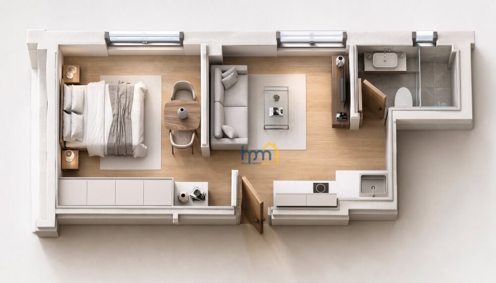 (for sale) Residential Studio || Thessaloniki Center / Triandria - Doxa - 30.71sq.m, 1 B/R,128.000€