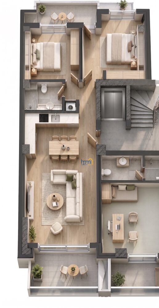 (for sale) Residential Apartment || Thessaloniki Center / Toumpa - 86.0sq.m, 2 B/R,335.000€