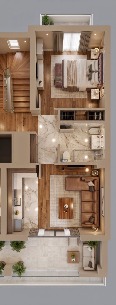 (for sale) Residential Studio || Thessaloniki Center / Toumpa - 54.0sq.m, 1 B/R,175.000€